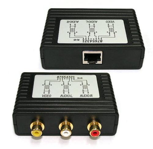 L/R AV to RJ45 Jack Balun